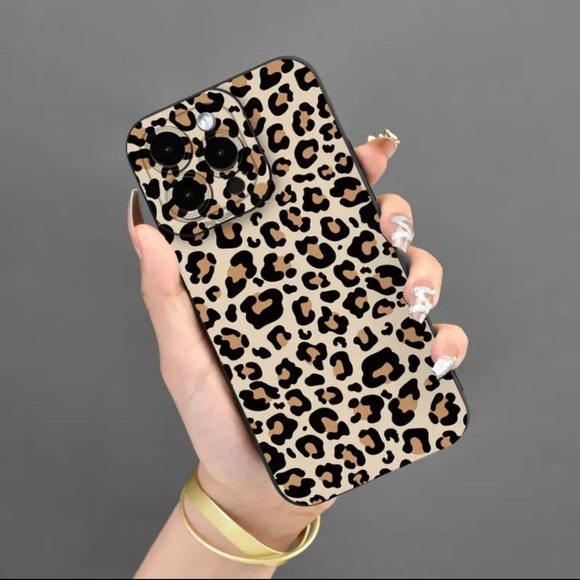 Leopard Pattern Case For iPhone 15 Pro Max - KHAKI-SALE - Picture 2 of 6